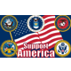 USA Armed Forces 5-Crest Window Flag