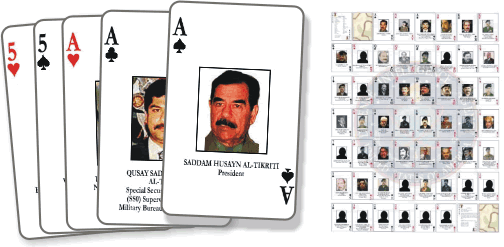Iraqi 'Most-Wanted' Deck of Playing Cards